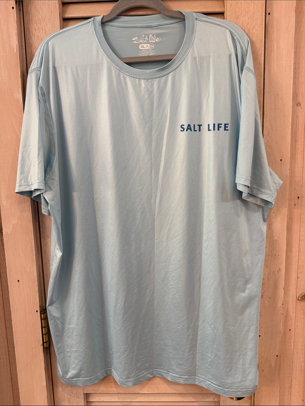 Salt Life Blue SLX Short Sleeve Performance Tee Rashguard Uvapor XXL Blue Marlin